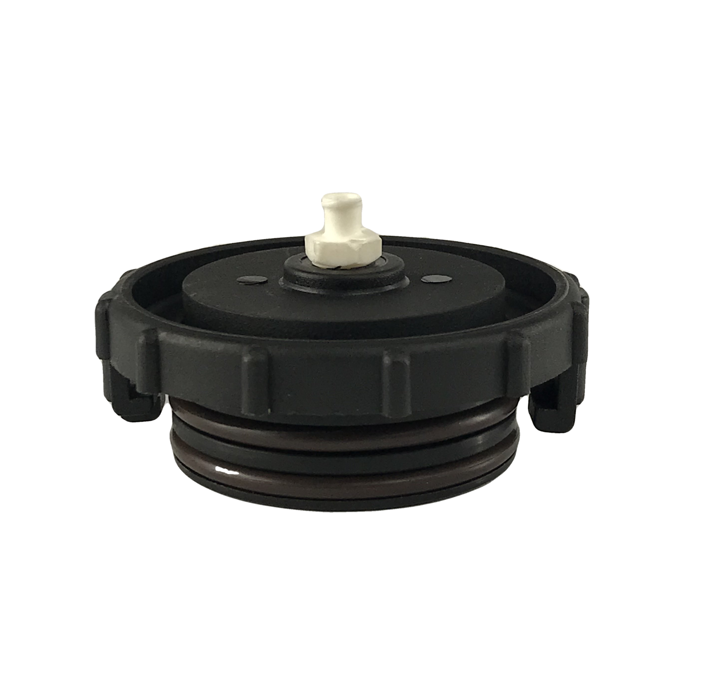 BC-09 Master Cylinder Cap Adapter-Honda. It is a black, circular object with a raised edge around the outside. There are markings on the top that say "BC-09".  The BC-09 is a low pressure adapter designed for 15-17 psi. It is sold separately to connect to a pressure bleeder. It is designed to fit the master cylinder reservoirs of many Honda vehicles, including the Accord, Civic, and CR-X.  It may also fit other models from Daihatsu and Isuzu.