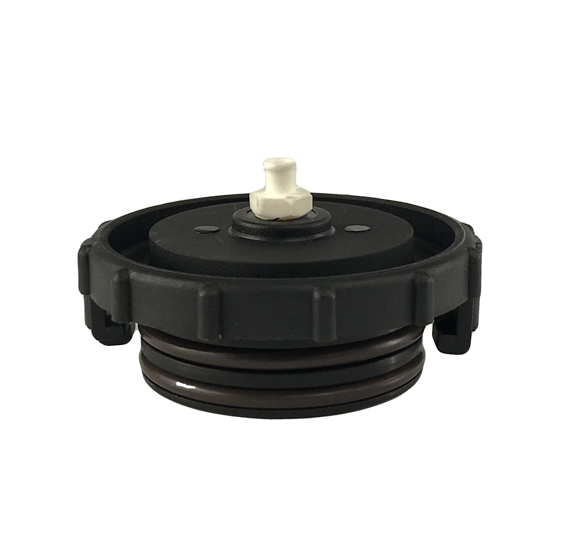 BC-09 Master Cylinder Cap Adapter-Honda. It is a black, circular object with a raised edge around the outside. There are markings on the top that say "BC-09".  The BC-09 is a low pressure adapter designed for 15-17 psi. It is sold separately to connect to a pressure bleeder. It is designed to fit the master cylinder reservoirs of many Honda vehicles, including the Accord, Civic, and CR-X.  It may also fit other models from Daihatsu and Isuzu.