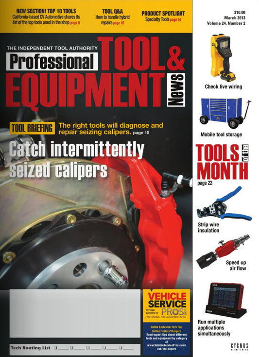 Brake Bleeder and BrakeStrip CU+ID in Professional Tool and Equipment News March 2013