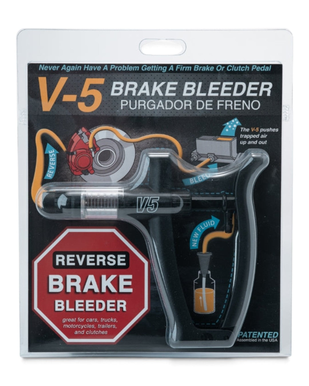 V-5 DIY Reverse One-Man Brake Bleeder Universal