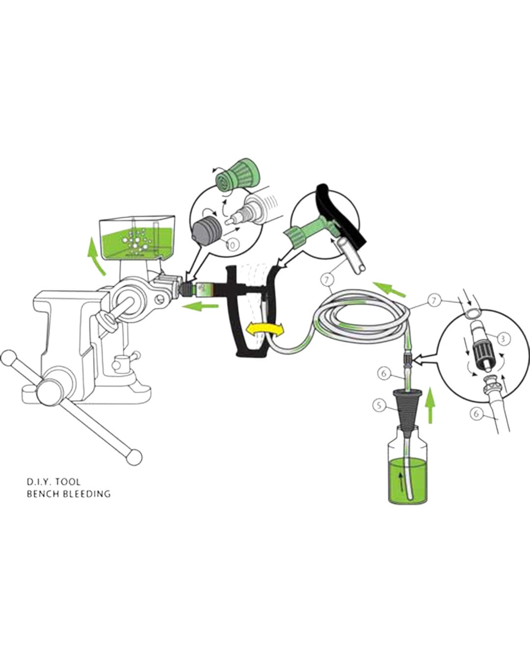 V-5 DIY Reverse One-Man Brake Bleeder Universal