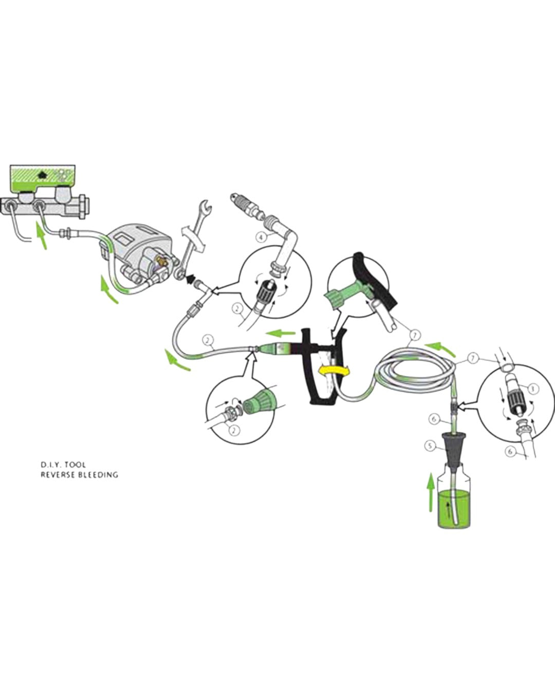 V-5 DIY Reverse One-Man Brake Bleeder Universal