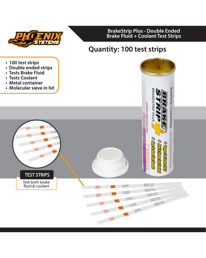 Coolant + Brake Fluid Test Strips 100