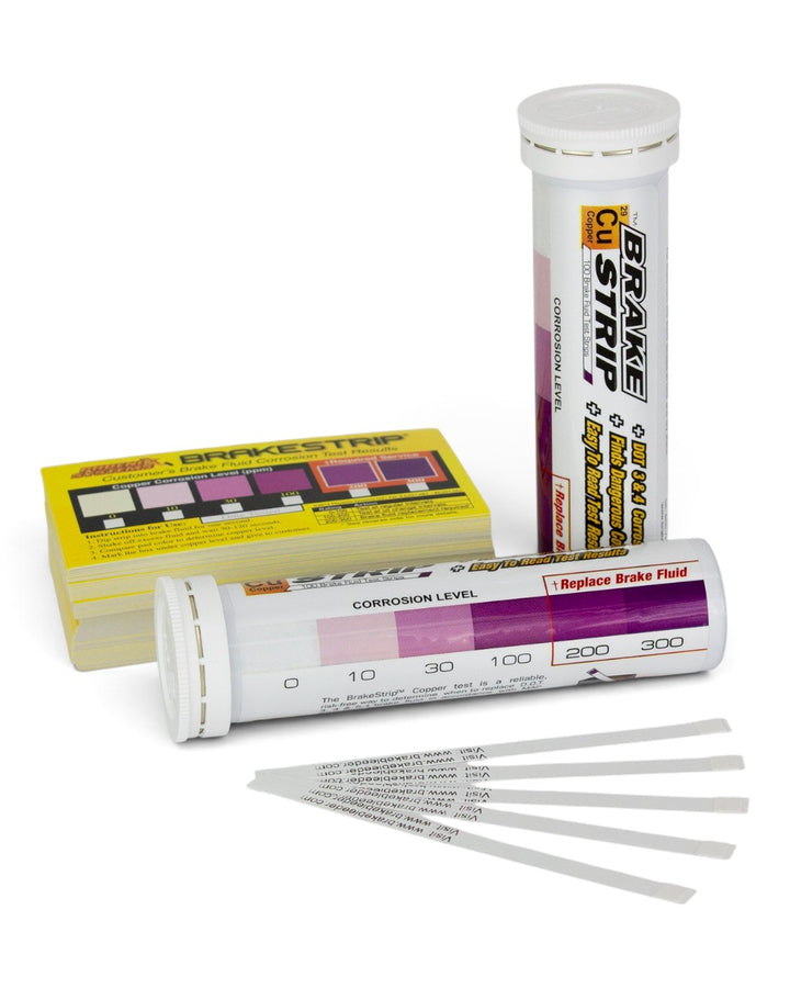 Brake Fluid Test Kit – 100 Strips and Cards