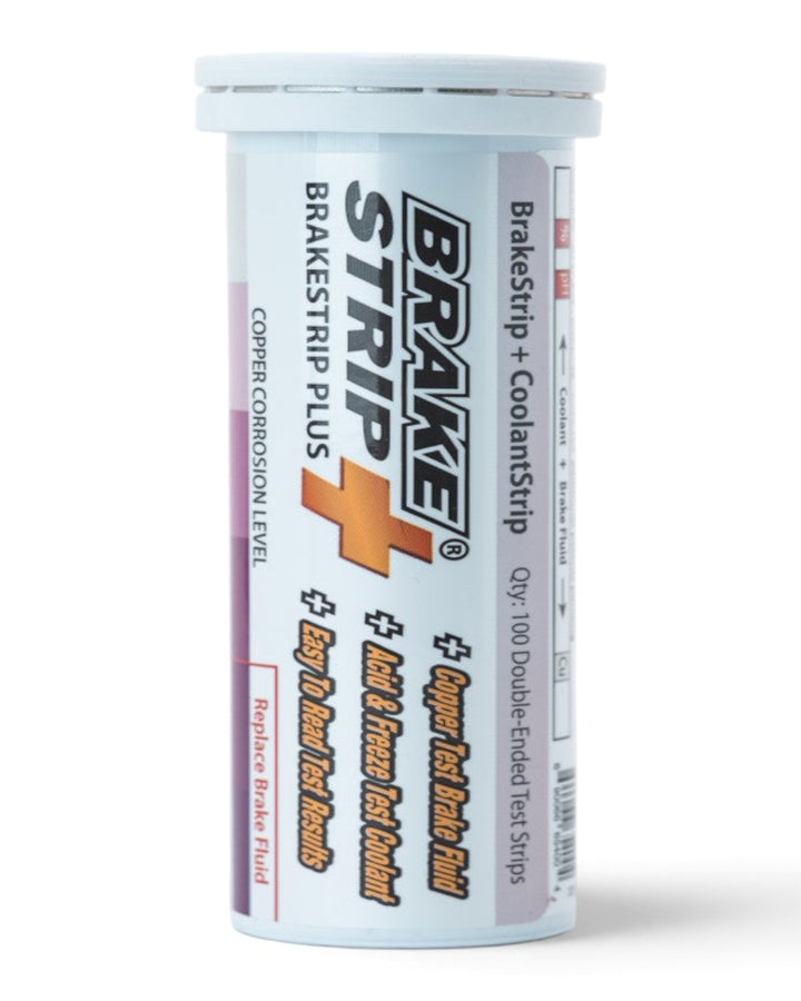 BrakeStrip Plus Kit - 100 Double ended Test Strips for Brake Fluid and Coolant and 100 rating scale cards