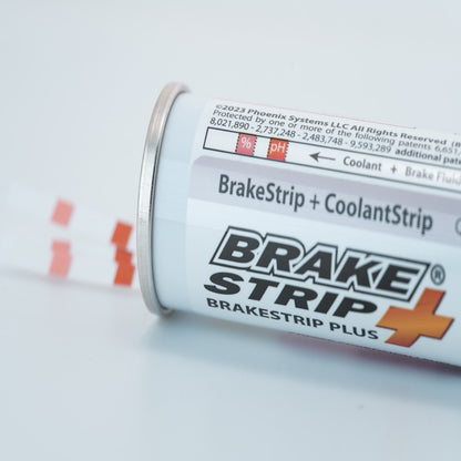 BrakeStrip Plus Kit - 100 Double ended Test Strips for Brake Fluid and Coolant and 100 rating scale cards