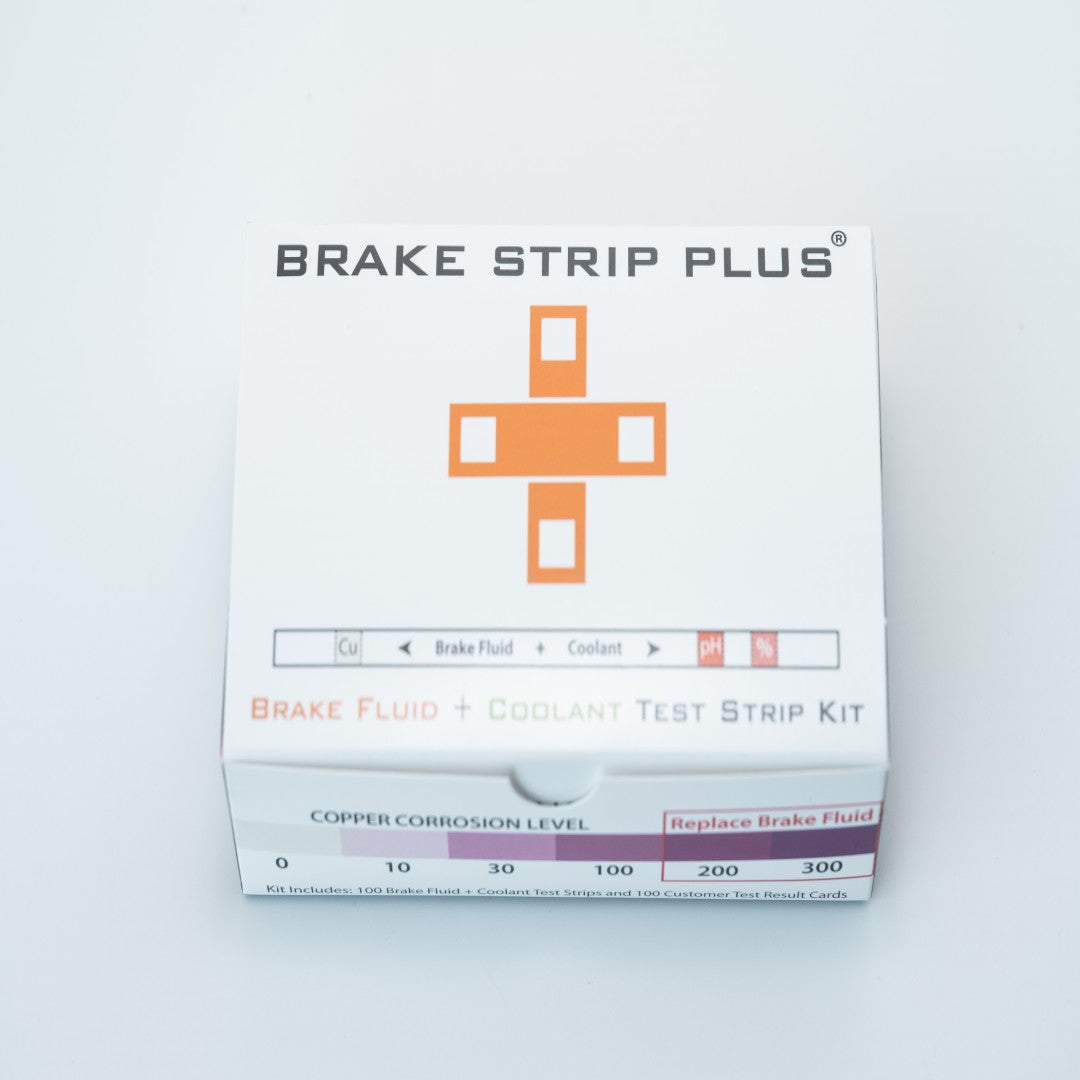 BrakeStrip Plus – 100 double ended brake fluid + coolant test strips for automotive service centers