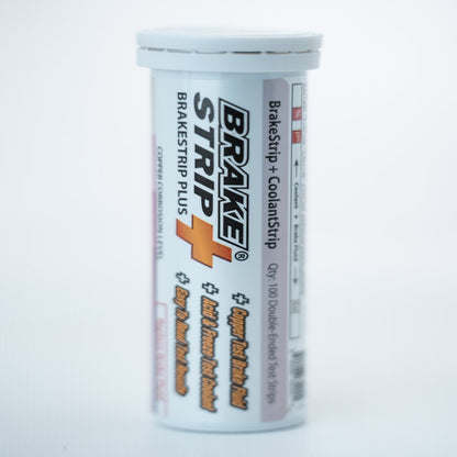 BrakeStrip Plus – 100 double ended brake fluid + coolant test strips for automotive service centers