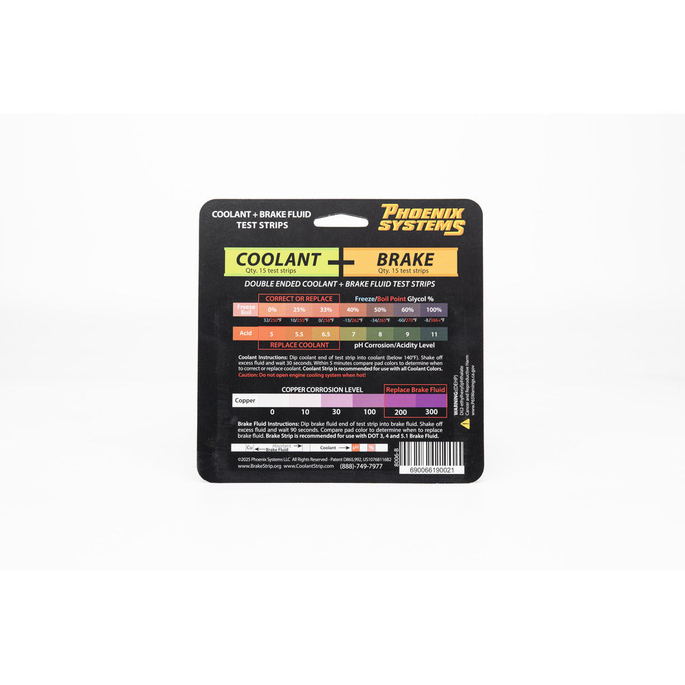 Coolant + Brake Fluid Test Strips